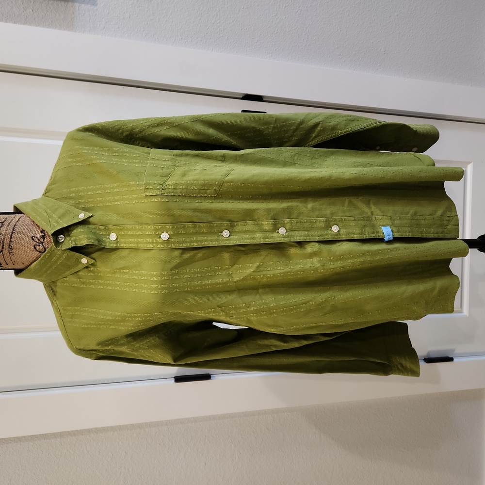 Lucky Brand Men's Green Long Sleeve Button Down Large
